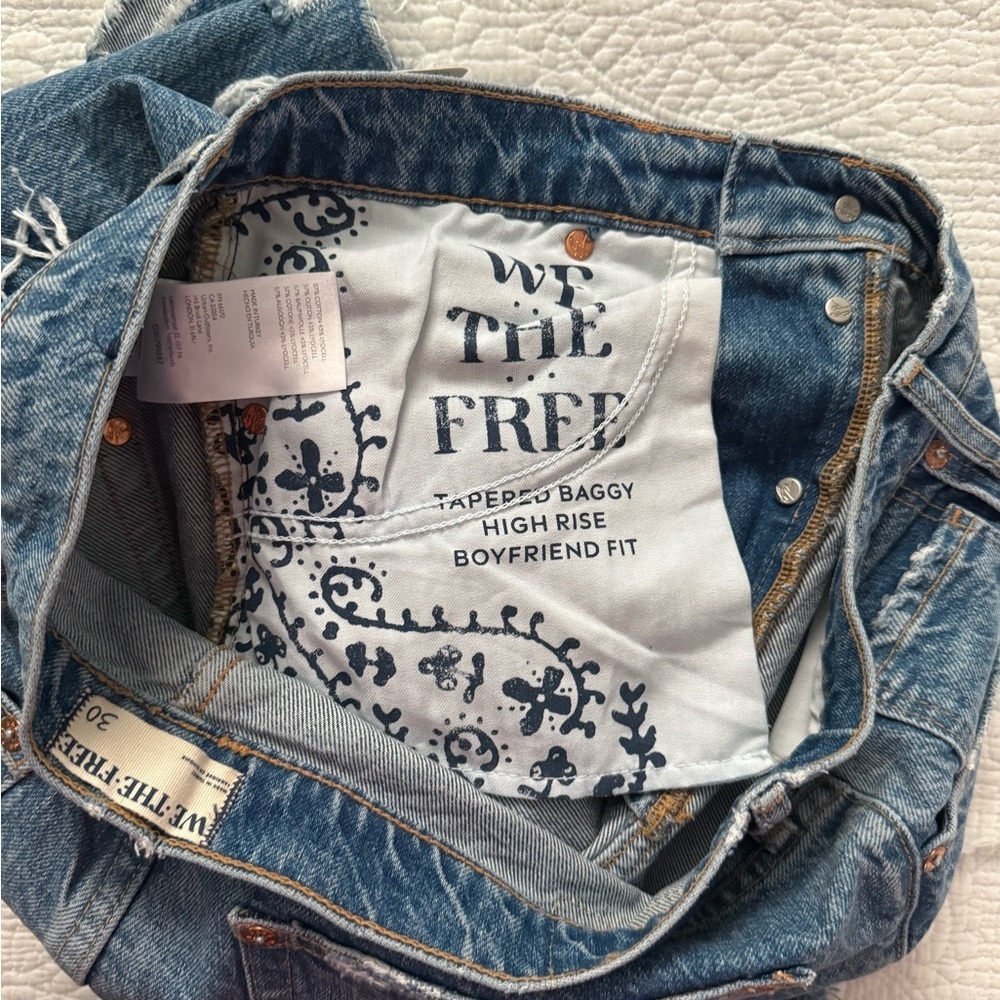 Free People Women's Tapered Baggy Boyfriend Jeans - Picture 8 of 8